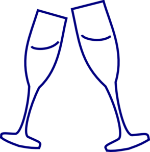 294x298 Champagne Glass Blue Clip Art