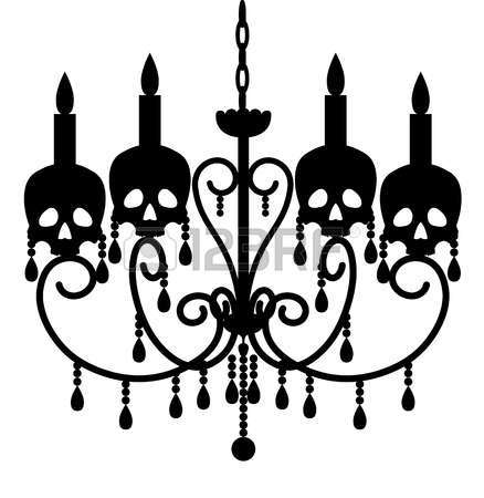 438x450 Chandelier Clipart Black And White