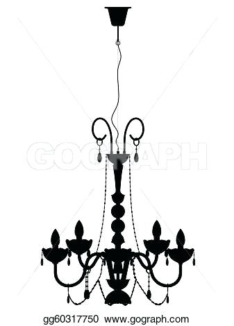 337x470 Stock Illustration Chandelier Outline Silhouette Clipart