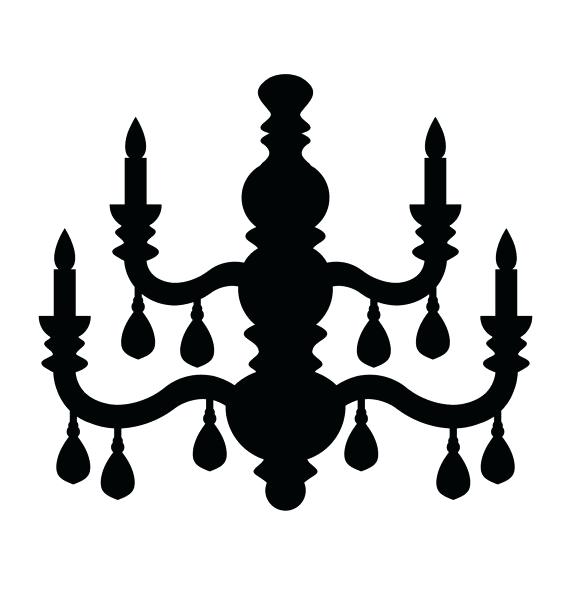 570x598 Victorian Chandelier Illustration Black And White Graphics Hardman