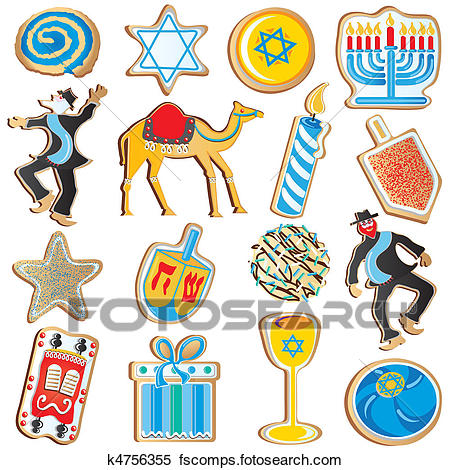 450x470 Clipart Of Jewish Chanukah Cookies K4756355