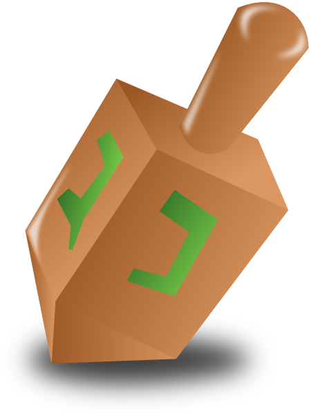 450x599 Hanukkah Dreidel Clip Art