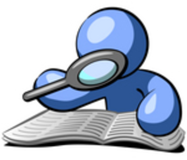 600x516 Cliprt Graphic Of Blue Guy Character Researching Book