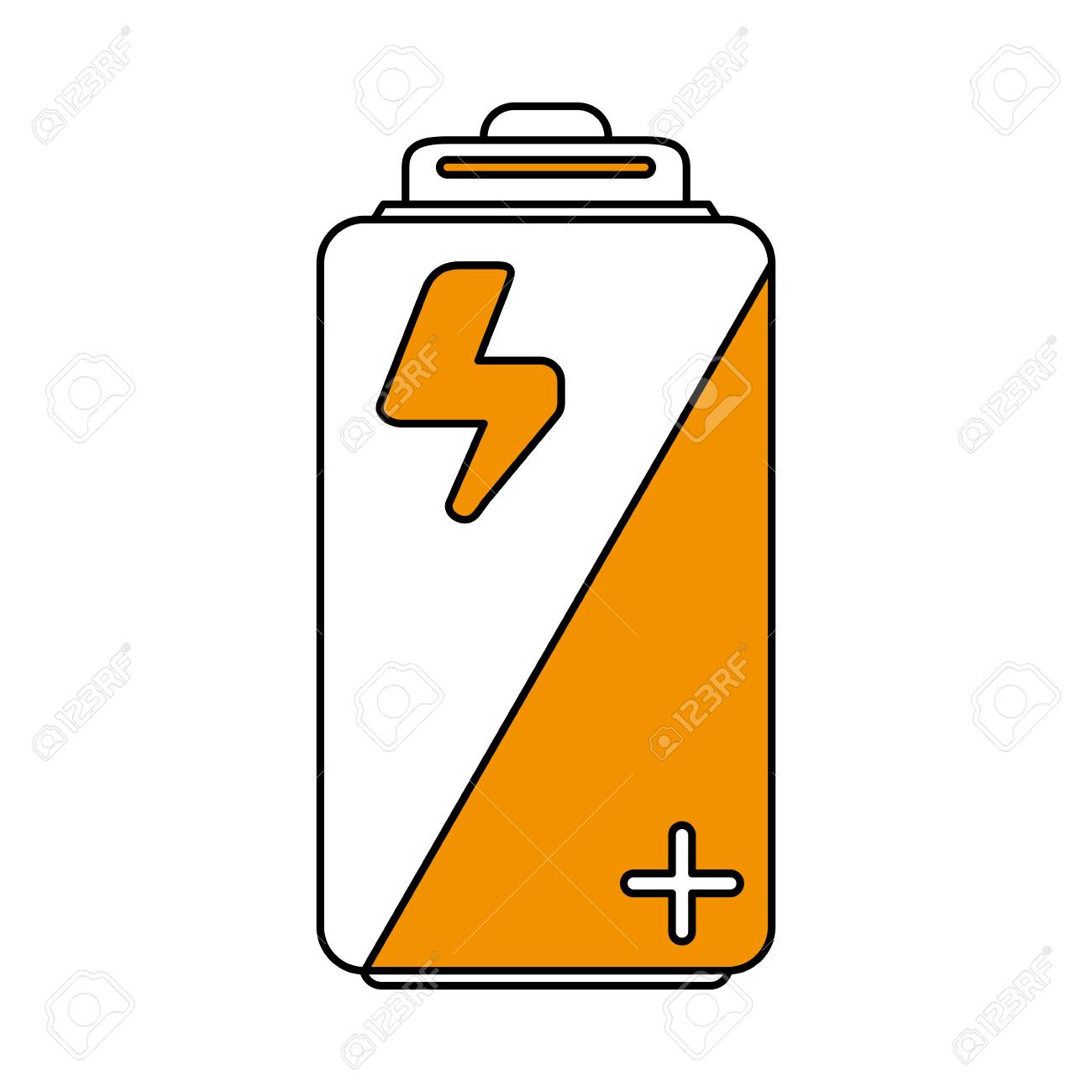 1300x1300 Color Silhouette Image Cartoon Alkaline Battery Electricity Charge