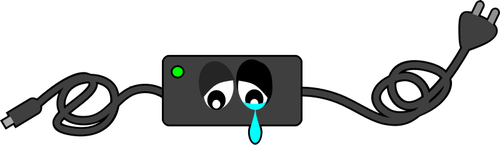 500x145 Computer Charger Crying Eyes Vector Clip Art Public Domain Vectors