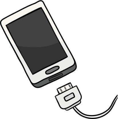 412x416 Phone Charging Clipart