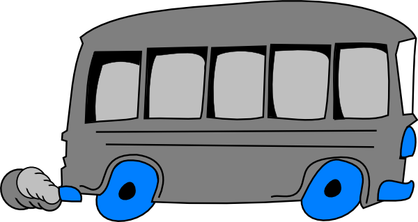 600x319 Gray School Bus Clip Art