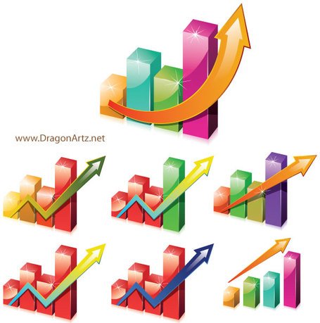 455x459 Charts Clipart With Arrow, Clip Art