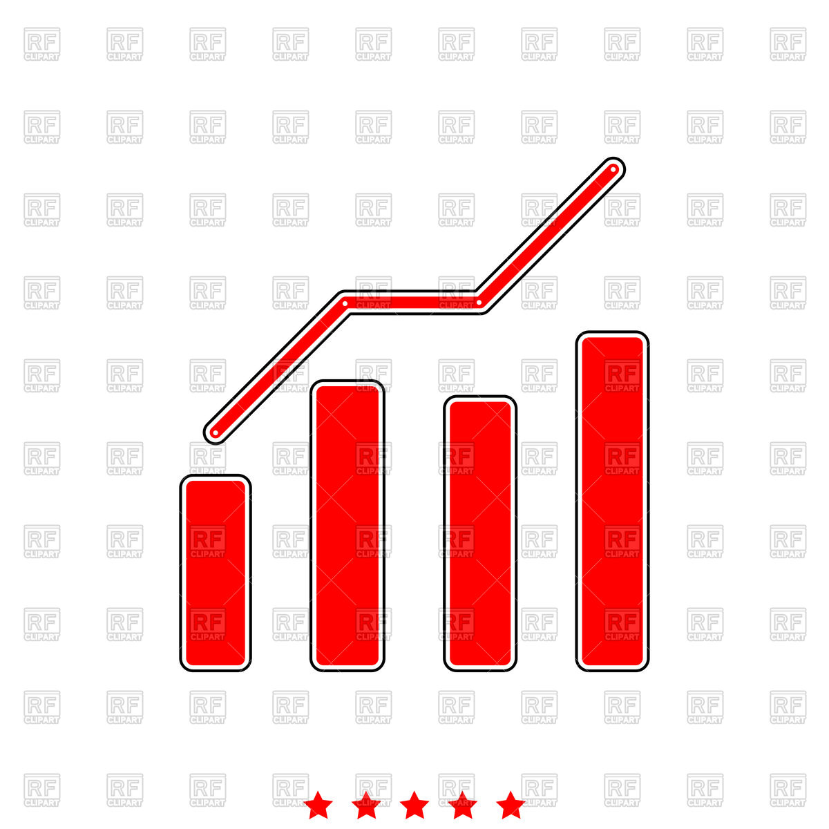 1200x1200 Charts And Graphs Collection Royalty Free Vector Clip Art Image
