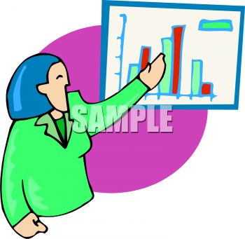 350x341 Royalty Free Clipart Image Business Woman Giving A Presentation