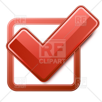 400x400 Red Check Box With Check Mark Royalty Free Vector Clip Art Image