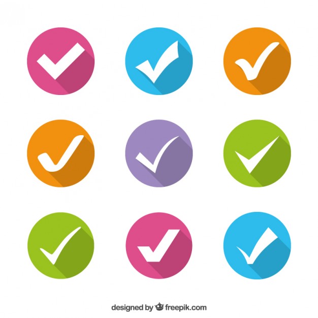 626x626 Colorful Check Marks Vector Free Download
