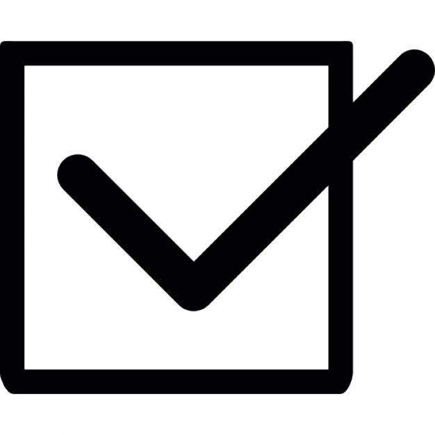 626x626 Tick Box With A Check Mark Icons Free Download