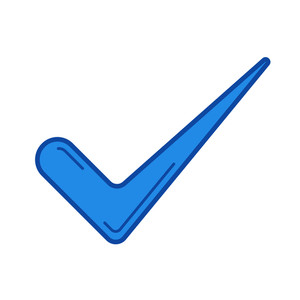 300x300 Green Check Mark Vector Illustration Royalty Free Stock Image