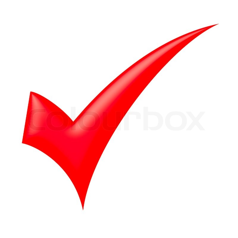 800x800 Red Check Mark Stock Photo Colourbox