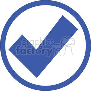 300x300 Royalty Free Blue Circled Check Mark 379618 Vector Clip Art Image