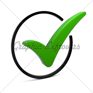 325x325 Red Check Mark Gl Stock Images