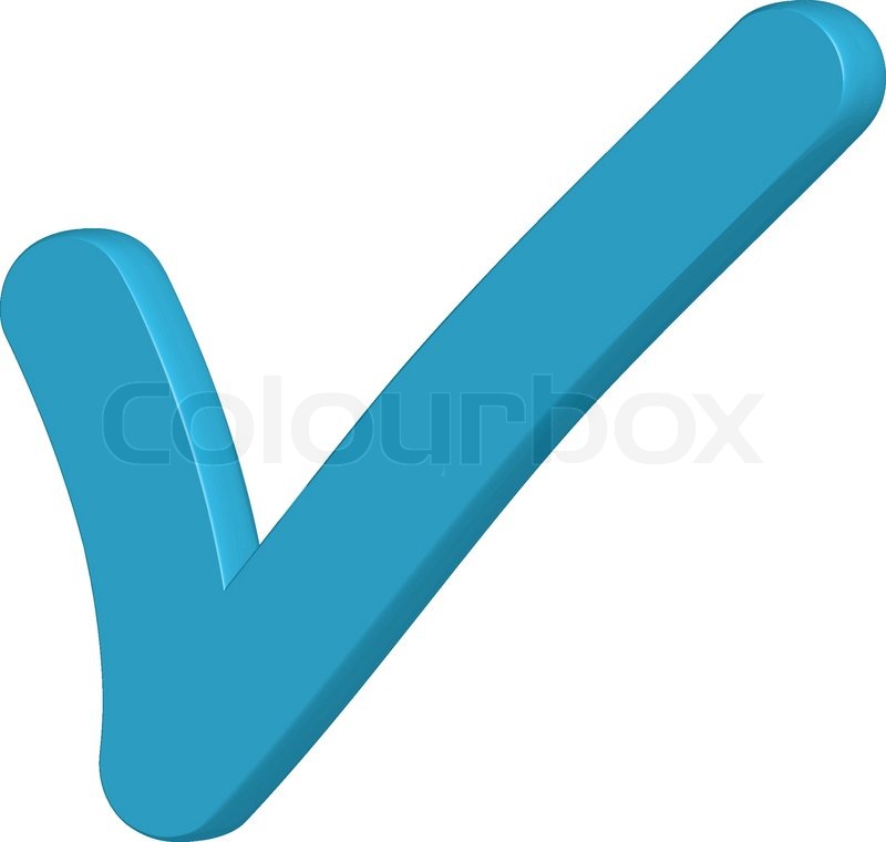 800x760 Vector Illustration Of A Blue 3d Checkmark Stock Vector Colourbox