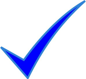 297x273 Blue Check Mark Clip Art