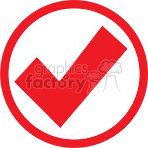 300x300 Royalty Free Red Circled Check Mark 379619 Vector Clip Art Image