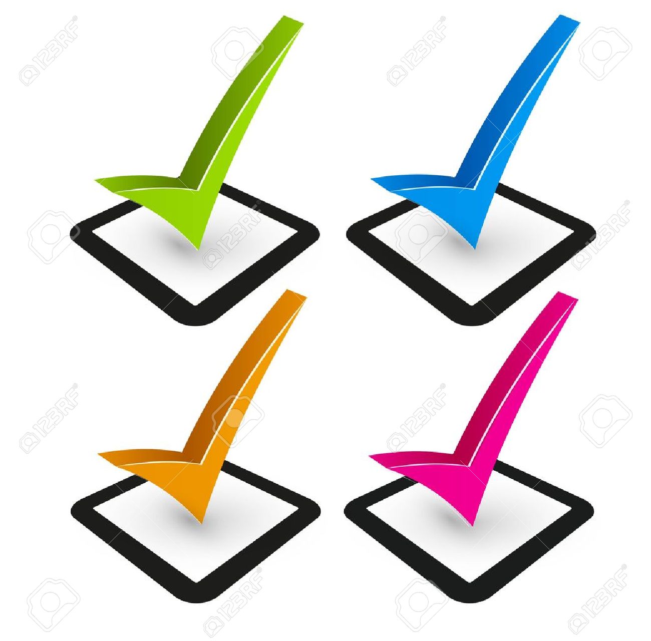 1300x1280 Illustration Of Check Mark And Check Box Royalty Free Cliparts