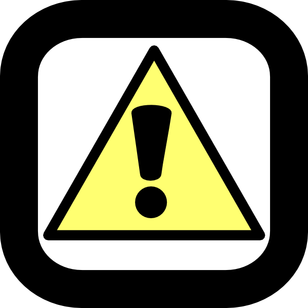 600x600 Warning Checkbox Clipart