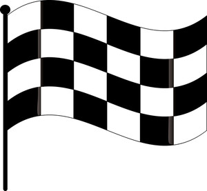 300x277 Checkered Flag Clipart Image