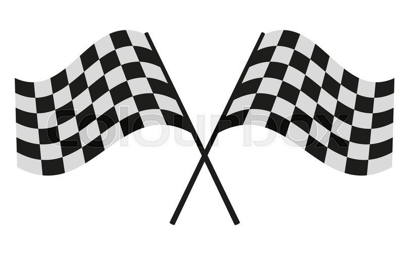 800x505 Checkered Flag Racing. Stock Vector Illustration. Clip Art Stock