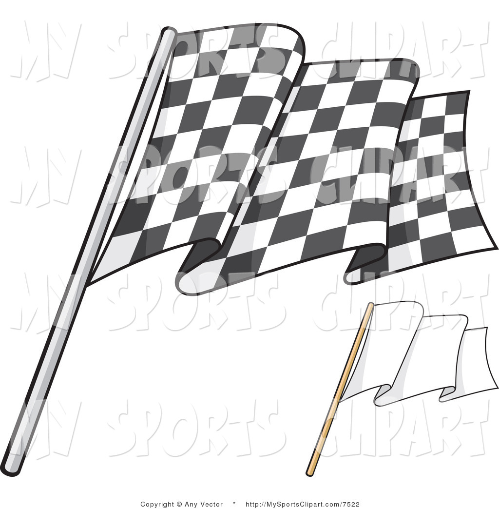 1024x1044 Sports Clip Art Of A Checkered Flag And Blank Flag By Any Vector