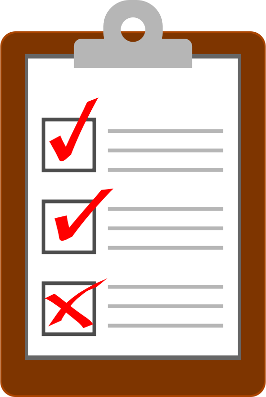 536x800 Clipboard Checklist Clipart