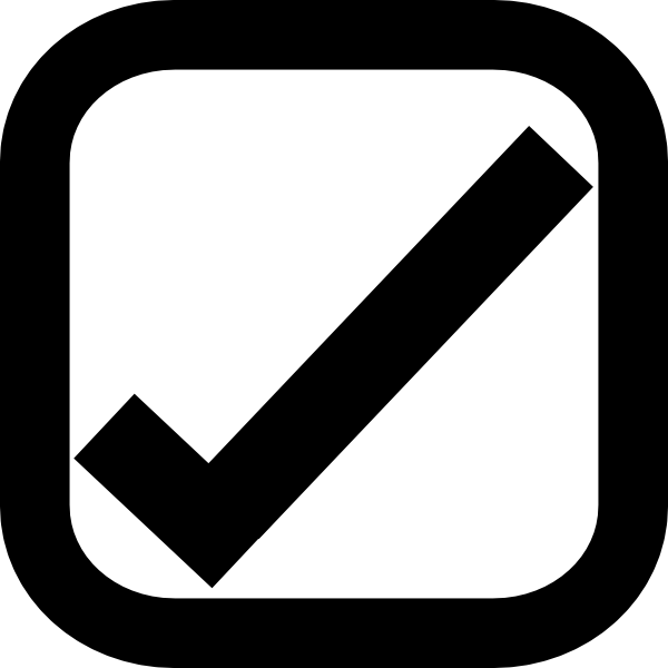 600x600 Tick Check Box Clip Art