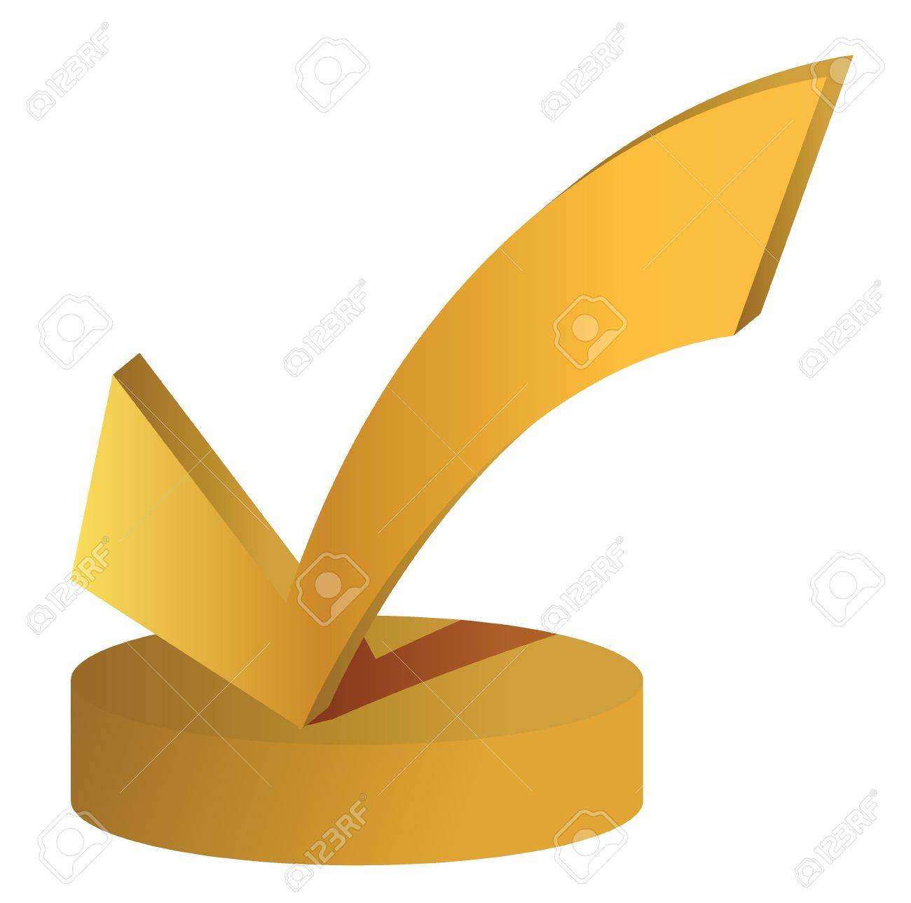1300x1289 Check Mark Trophy Illustration Design Over A White Background