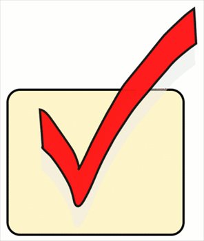 296x350 Free Checkmarks Clipart