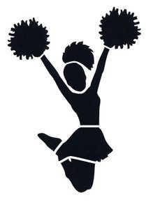 209x300 Free Cheer Sillohette Clip Art Black And White Cheerleader Clip
