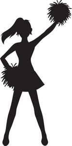 149x300 Cheerleader Silhouette Clip Art