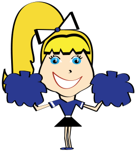 267x299 Blue Clipart Cheerleading