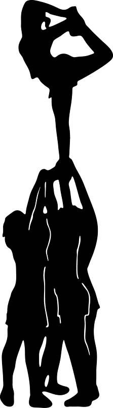 223x800 Cheerleading Clipart Stunts Clipart Panda