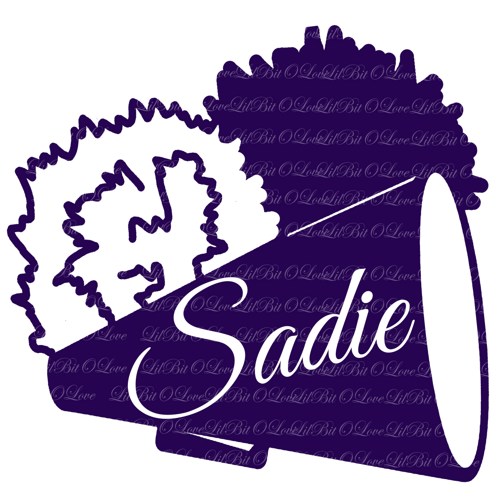 500x500 Custom Cheerleader Megaphone Vinyl Decal Sticker With Your Name