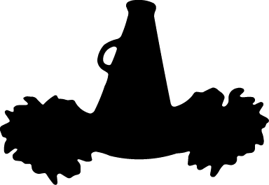 384x265 Cheerleader Megaphone Cliparts 188664