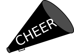 299x225 Cheer Black White Clipart