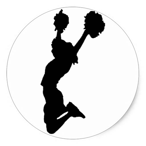 512x512 Cheerleading Stunt Silhouette Clipart