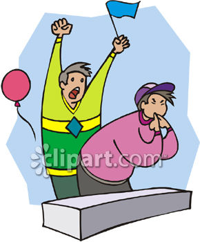 290x350 Sports Fans Cheering Clipart