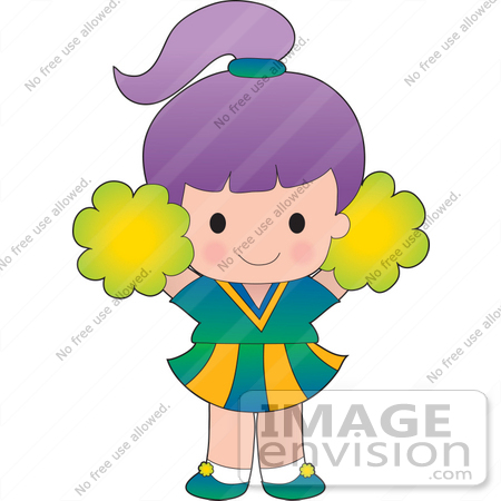 450x450 Clip Art Graphic Of A Purple Haired Poppy Character Cheerleader