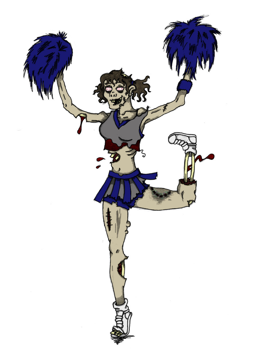 900x1242 Zombie Cheerleader By Claireyfairy