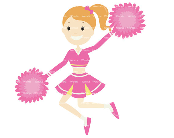 570x453 Cute Cheerleader Clipart
