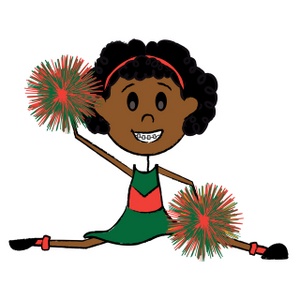 300x300 Free Cheer Sillohette Clip Art Black And White Cheerleader Clip