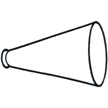 350x350 Cheerleader Cheer Megaphone Clipart Black And White Free