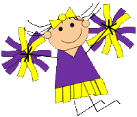200x171 Football Cheerleader Clipart