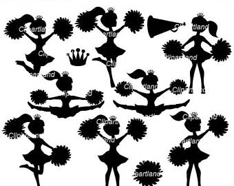 340x270 Cheerleader Cliparts Etsy