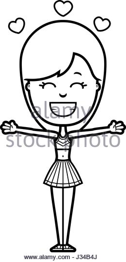 260x540 Cartoon Illustration Teen Cheerleader Girl Stock Photos Amp Cartoon